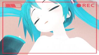 【SEX-MMD】(Sleepi Creampie) Miku - Mischief in the room【No sound】【R-18】