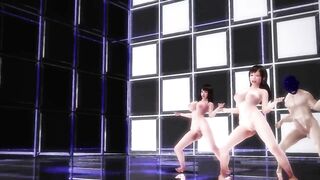 【MMD】AB-chan & Maskman - Gentleman【R-18】