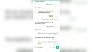 Chat erotica con la porca di mia moglie - Dialoghi italiani