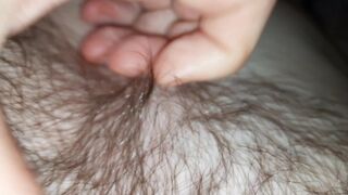 Teasing my very hairy body