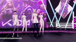 [MMD] GirlsDay - Something Nude Kpop Dance Ahri Akali Kaisa Evelynn League of Legends KDA