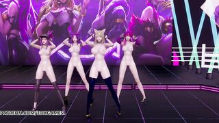 [MMD] GirlsDay - Something Nude Kpop Dance Ahri Akali Kaisa Evelynn League of Legends KDA