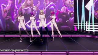 [MMD] GirlsDay - Something Nude Kpop Dance Ahri Akali Kaisa Evelynn League of Legends KDA