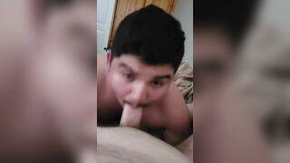 Hot Latin sucking on Daddy's cock 2