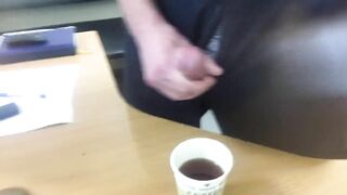 Cumming cum in my colleague's tea