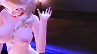 【MMD】(Gag in mouth) Body to Body - Elsa【R-18】