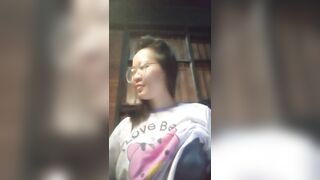 Asian girl at home alone bored to be alone Masturbate  16