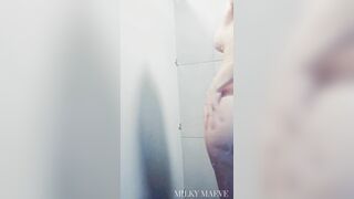 Massaging my tits and ass in a shower after yoga - Milky Maeve 08-05-2022