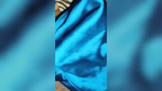 Handjob with blue satin silky salwar of nurse (45)