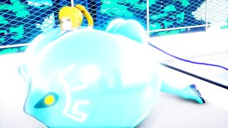 Imbapovi - Samus in Zero Suit - Water Filling Breast Expansion 1