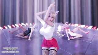 MMD G Reyish - KKILI KKILI Sexy Kpop Hot Dance Ahri Kaisa Seraphine KDA League of Legends