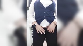 sexy mexican girl big butt big ass take out all her clothes in the bathroom of her office and show her sexy ass part two