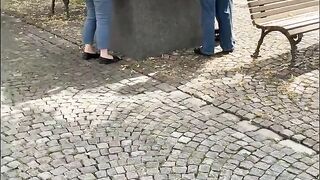 Public Flashing in Germany ends with Risky Outdoor Blowjob in a Public Park - POV Blowjob