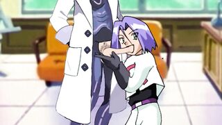 New Professor Turo in Pokémon Violet Gets Sloppy Blowjob By James From Team Rocket