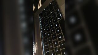 Online Sexting slut makes me cum all over MacBook