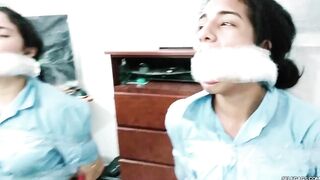 Latina Schoolgirls Massively Gagged