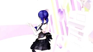 No me importa, Kagura Suzu - VTuber mmd Undress blue hair color edit smixix