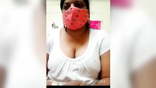 Desi Indian Divya aunty on webcam video