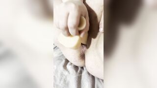 Bbw cums using bwc toy