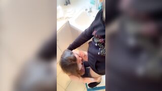 Huge Cumshot after a Sloppy Deepthroat