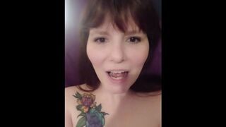 Beautiful Inked Redhead Mia Metal Milf gives you a quick peek at her creampie filled pussy