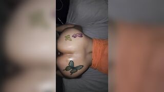 Butterfly tattoo ass