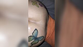 Butterfly tattoo ass