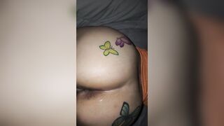 Butterfly tattoo ass