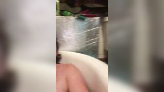 Mistress Wriggler having the most insane orgasm in the bath