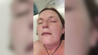 Mistress Wriggler having the most insane orgasm in the bath