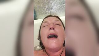 Mistress Wriggler having the most insane orgasm in the bath