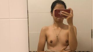 Asian girl small tits