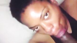 EBONY MOM GETS HUGE FACIAL AFTER SUCKING AND RIDING BBC