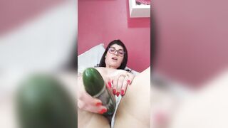 latina fucking with a cucumber