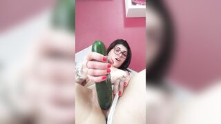 latina fucking with a cucumber