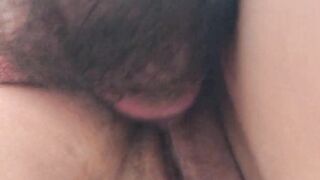 Lick my hairy pussy before you put your cock inside. Quick Fuck Nextdoor Amateur Wife. GONZO.