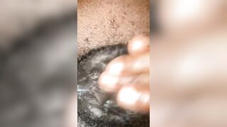 Real hairy pussy orgasm contractions closeup