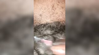 Real hairy pussy orgasm contractions closeup