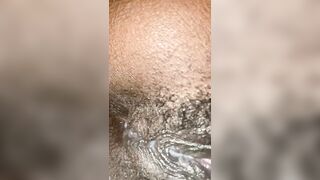 Real hairy pussy orgasm contractions closeup