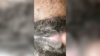 Real hairy pussy orgasm contractions closeup