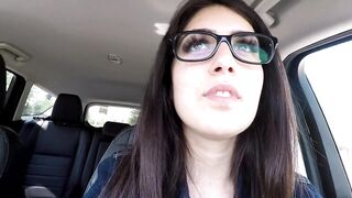 I was too horny I had to pull over and make myself cum and squirt in my car