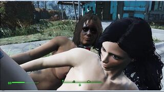 Lesbian sex right on the road to the village | fallout 4 vault girls