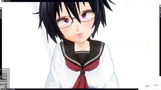 3D HENTAI POV schoolgirl rides your cock and does AHEGAO