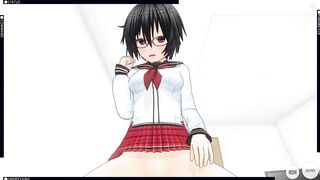 3D HENTAI POV schoolgirl rides your cock and does AHEGAO