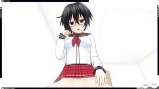 3D HENTAI POV schoolgirl rides your cock and does AHEGAO