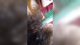 OnlyFan Tipped me to Fuck My Hairy Pussy Gspot LIVE Made in China HAIR BRUSH so I made a Video Too