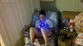 Bra and Panties Playing Video Games Cant Get No Better