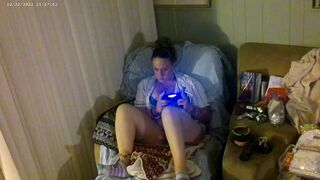 Bra and Panties Playing Video Games Cant Get No Better