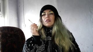 stepsister smokes before sex