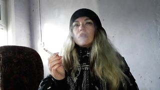 stepsister smokes before sex